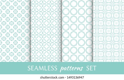 geometric backgrounds collection. Endless repeating linear texture for wallpaper, packaging, banners, invitations, business cards, fabric print