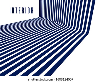Geometric backgrounds with minimal parallel 3D lines vector abstract illustration, dimensional design cool element, funky style layout for ads posters banners and covers.