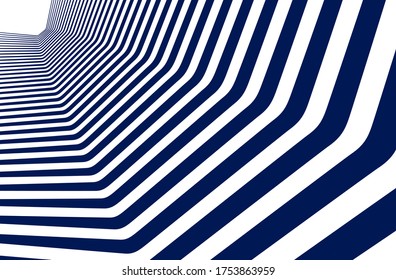 Geometric backgrounds with minimal parallel 3D lines vector abstract illustration, dimensional design cool element, funky style layout for ads posters banners and covers.