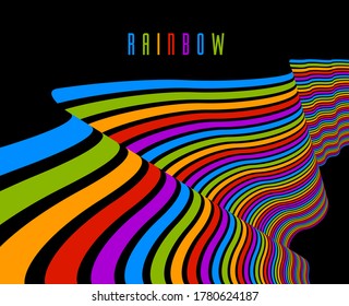 Geometric backgrounds with minimal parallel 3D lines vector abstract illustration, dimensional design cool element, funky style layout for ads posters banners and covers.