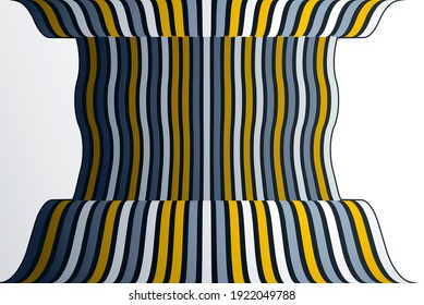 Geometric backgrounds with minimal parallel 3D lines vector abstract illustration, dimensional design cool element, funky style layout for ads posters banners and covers.
