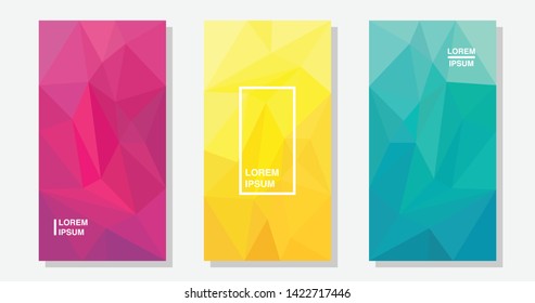 Geometric background's set, vector illustration design.
