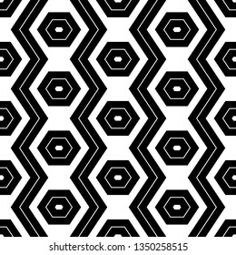 Geometric background.Seamless pattern. Hexagons, figures ornament. Polygonal motif.Geometrical backdrop.Shapes wallpaper.Digital paper, textile print, abstract. Vector