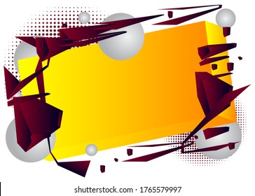 Geometric badges set. Creative trendy 3d design. Modern poster template, Abstract geometric background.