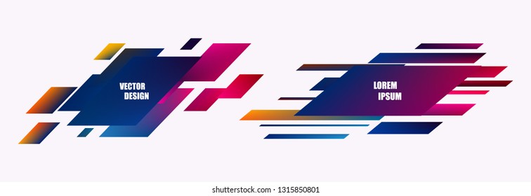 Geometric badges set. Minimal abstract background. Vector illustration