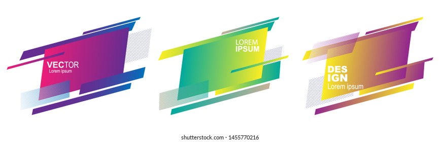 Geometric badges set. Trendy minimal design. - Vector.
