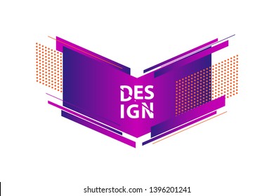 Geometric badges set.Trendy minimal design.