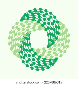 geometric bagel spiral vector shape