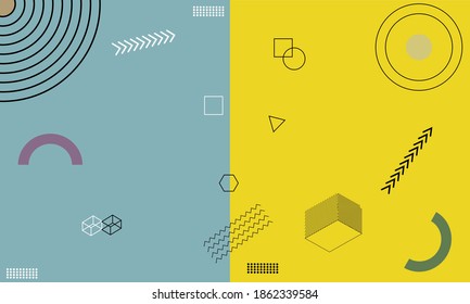 Geometric Bakcground with shape and line. Simple Background.