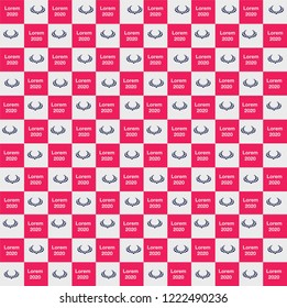 Geometric banner, 2020, blue vector