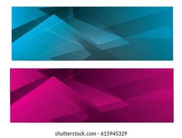 Geometric banner background.