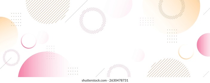 Fondo de Anuncio geométrico, línea abstracta, círculo abstracto, de moda, fondo moderno, Ilustración vectorial.