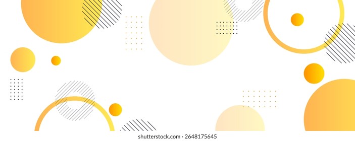 Banner geométrico fundo laranja e amarelo forma meio-tom style.colors.simple design.vetor eps 10