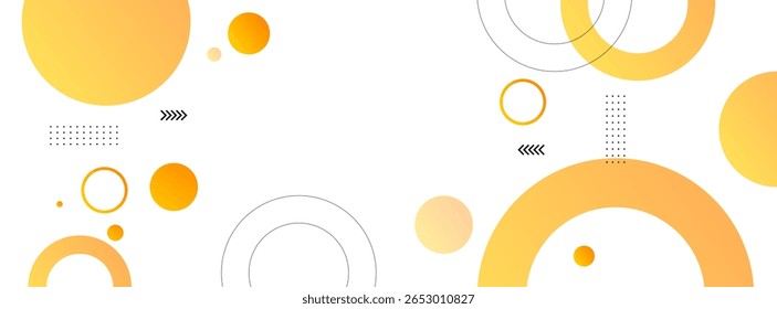 Fondo geométrico del Anuncio Gradiente naranja y amarillo. Diseño simple. Forma abstracta. Fondo moderno. Vector