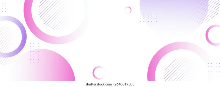 Geometric banner background. pink and purple gradations. shape memphis frame. cover template. ads. Memphis. Vector illustration.