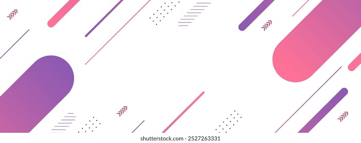 plano de fundo de banner geométrico,padrão gradations.shape roxo e rosa,line,colors.Memphis,eps1 0