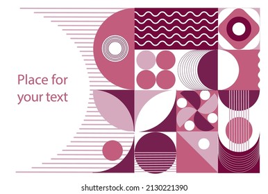 Geometric banner in bordor tones for the site