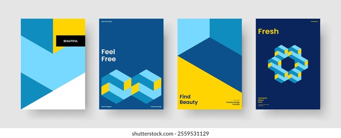 Geometric Banner Design. Abstract Flyer Layout. Isolated Background Template. Report. Brochure. Poster. Business Presentation. Book Cover. Leaflet. Pamphlet. Catalog. Magazine. Handbill. Notebook
