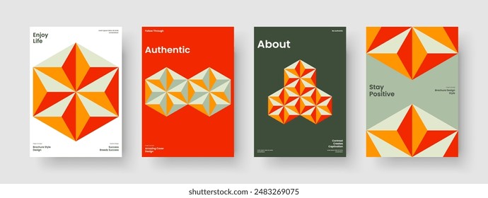 Diseño de Anuncio geométrico. Diseño de volante creativo. Plantilla de folleto aislada. Informe. Portada del libro. Presentación empresarial. Cartel. Antecedentes. Catálogo. Identidad de marca. Revista. Cartera. Folleto