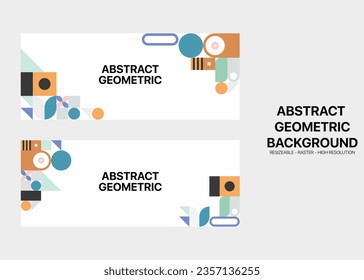 Diseño de pancartas geométricas. Banner de plantilla geométrica. Vector de banner editable