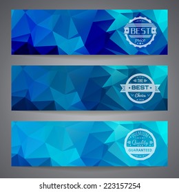 Geometric banner design template. Vector illustration.