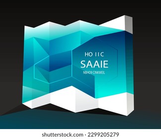 Diseño de banner geométrico con fondo vectorial