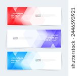 Geometric banner design with Vector presentation template.