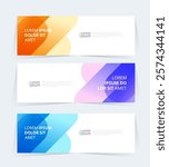 Geometric banner design with Vector presentation template.