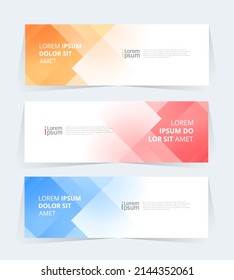 Geometric banner design with Vector presentation template.