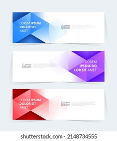 Geometric Banner Design With Vector Presentation Template.