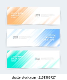 Geometric banner design with Vector presentation template.