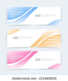 Geometric banner design with Vector presentation template.