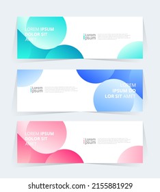 Geometric banner design with Vector presentation template.