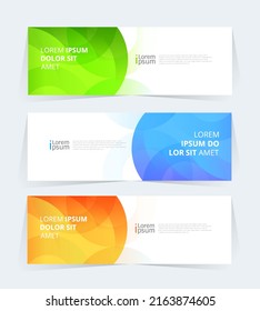 Geometric banner design with Vector presentation template.