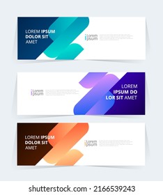 Geometric banner design with Vector presentation template.