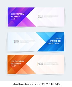 Geometric Banner Design Vector Presentation Template Stock Vector ...