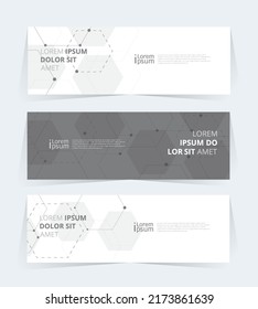 Geometric banner design with Vector presentation template.