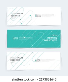 Geometric banner design with Vector presentation template.