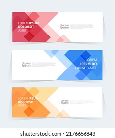 Geometric banner design with Vector presentation template.