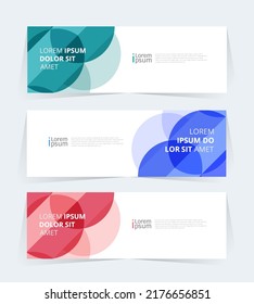 Geometric banner design with Vector presentation template.