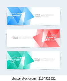 Geometric banner design with Vector presentation template.