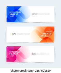 Geometric banner design with Vector presentation template.