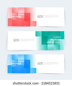 Geometric banner design with Vector presentation template.