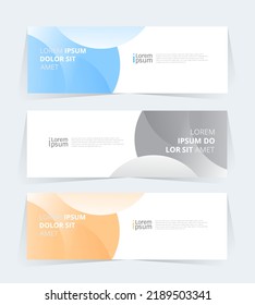 Geometric banner design with Vector presentation template.