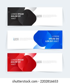 Geometric banner design with Vector presentation template.