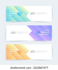 Geometric banner design with Vector presentation template.