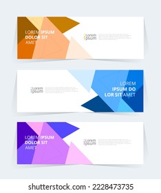 Geometric banner design with Vector presentation template.