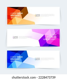 Geometric banner design with Vector presentation template.