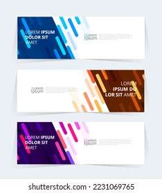 Geometric banner design with Vector presentation template.