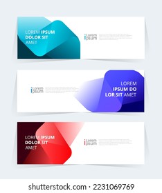 Geometric banner design and Vector presentation template 
